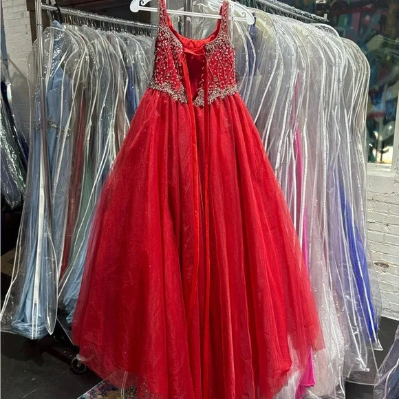 Christina Wu Red Formal Kids Dress